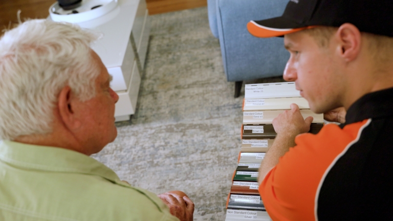 roller shutter colour selection