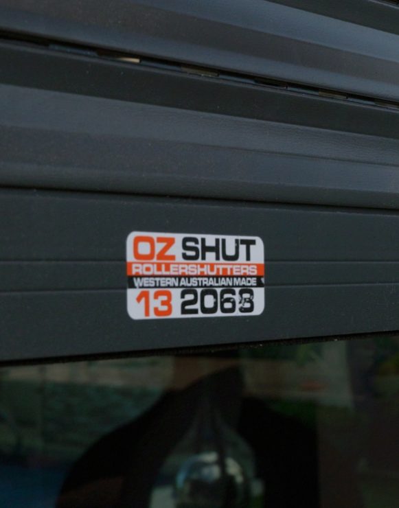 close up of commercial roller shutters